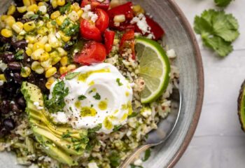 Entrée: #3 Guacamole Baja Burger Bowl
